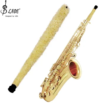 Saksofon Čiščenje Rumena Krtačo Vode Absorbira Krtačo, ki se Uporablja za Sub Alto Tenor Sopran Sax Pihalni Instrument Dodatki