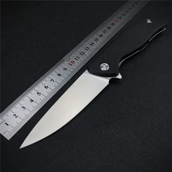 Ruski Kroglični Ležaj Zložljiva EOS Žepni Nož D2 Rezilo iz Nerjavnega jekla + G10 Ročaj Taktično Obrambo Lov Kampiranje Noži