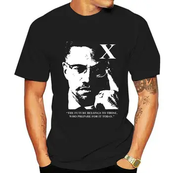 Moške Bombažne blagovne znamke Tshirt Malcolm X Majica s kratkimi rokavi za Državljanske Pravice, Gibanje Amerika Zda Tiskanje T Shirt letnik graphic t-majice