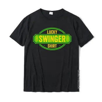 Smešno Srečen Swinger Majica Z Glavo Navzdol, Ananas Swinger T-Shirt Tshirts Prosti Čas Bombaža Moške Tees Ulica