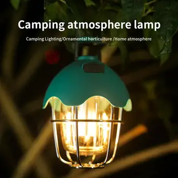 LED Lučka za Kampiranje Retro Visi Šotor Lučka Nepremočljiva Zatemniti Kampiranje Luči Zunanji Šotor Svetilka Zasilne Luči Luč