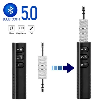 Brezžična tehnologija Bluetooth Sprejemnik Adapter 3,5 mm Jack za Glasbo, Zvočne Aux A2dp Slušalke Avto Bluetooth 5.0 Sprejemnikom, Adapter za Prostoročno