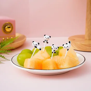 Panda Sadje Vilice Nastavite Japonski Slog Gospodinjski Srčkan Risanka Mini Sadje Izbirčen Živali Oblikovan Bento Dekorativni Izbirčen