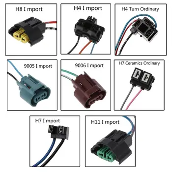 1pcs H7/H4/H1/9005/9006/H8 halogensko žarnico vtičnico razširitev žice napajalni kabel adapter, priključek za vtičnico imetniki Napeljava varnostni pas