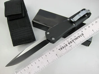 Mikro OTF Tech Nož Boj proti Troo Serije 440 Rezilo 57HRC Trdoto Cink-aluminijasta Lita Ročaj na Prostem samoobrambe Žep