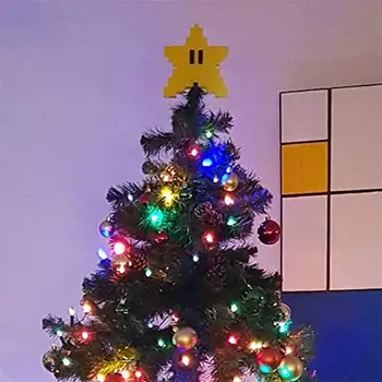 Dekoracijo Noel Srčkan Božič Ornament Risanka Velika Zvezda Obesek Božično Drevo Super Marios Bros Star Drevo Božični Dekor